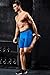 HOFISH Men's Outdoor Sports Active Compression Shorts, Black Gray Blue, US XL/Waist 39