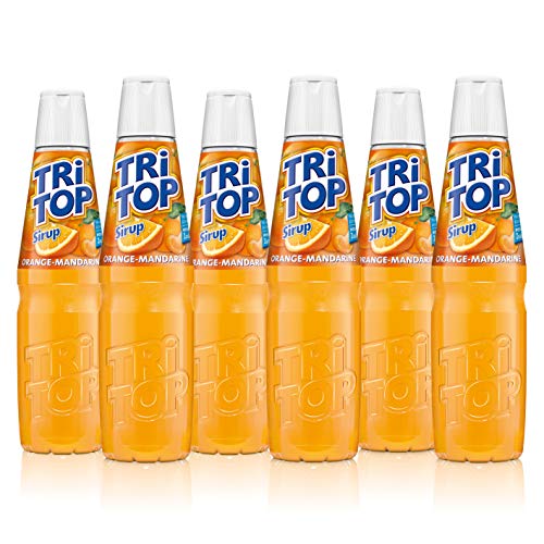 TRi TOP Getränkesirup Orange-Mandarine 6 x 600ml | Sirup für Wassersprudler | 1 Flasche ergibt ca. 5 Liter Erfrischungsgetränk