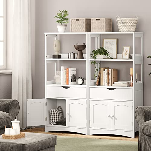 DICTAC Storage with Drawer,Shelves and Door Freestanding