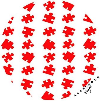 Autism Awareness Puzzle Stickers Decals (Red)