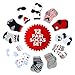 Disney Baby Boys Mickey & Minnie Mouse Assorted Color Pair Socks Set, Red, Black, White Collection, 0-6 Months