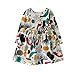 Weixinbuy Kid Girl Toddler Baby Long Sleeve Crewneck Princess Party Dress