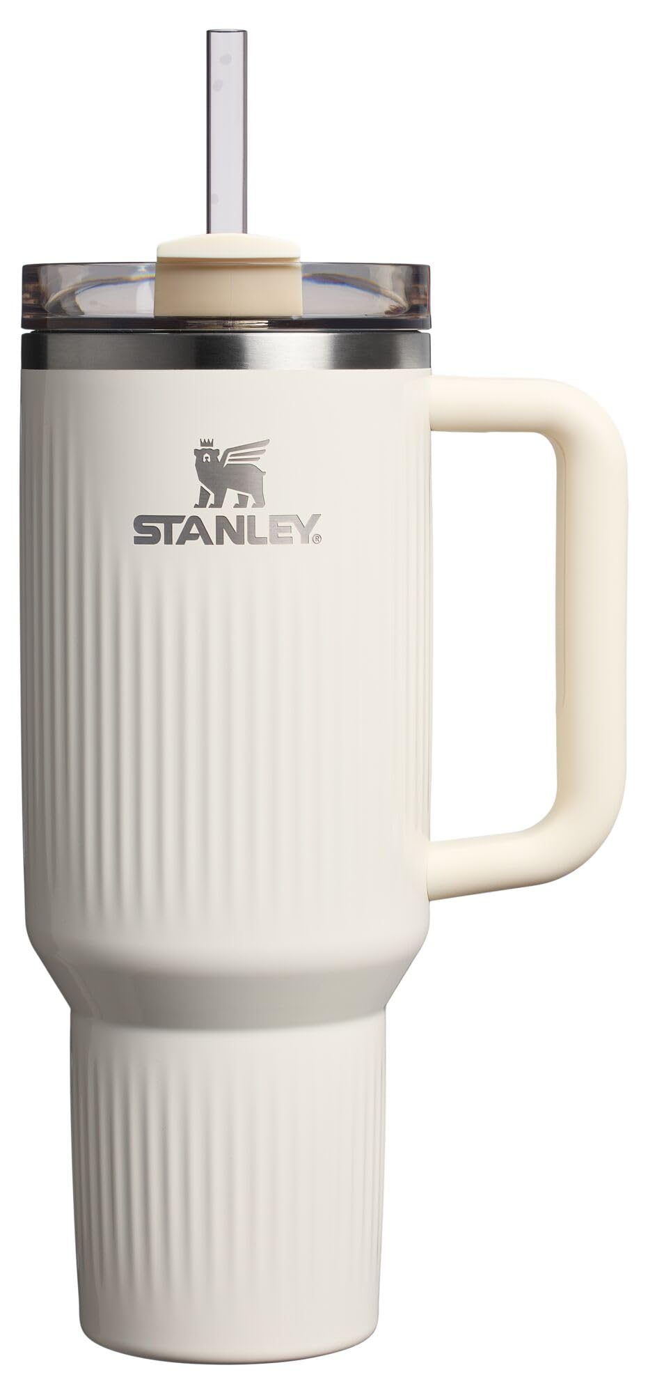 Photo 1 of **DAMAGED** NO STRAW**
Stanley Quencher H2.0 Tumbler with Handle and Straw 40 oz | Flowstate 3-Position Lid | Cup Holder Compatible for Travel | Insulated Stainless Steel Cup | BPA-Free | Fluted Cream Gloss