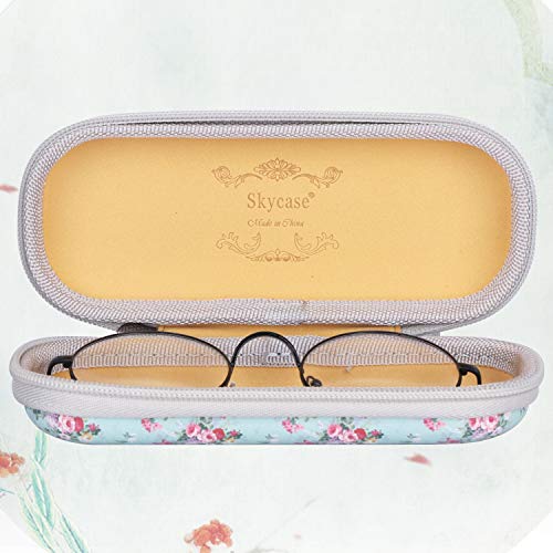 Skycase Eyeglasses Case Holder for Women, Floral 27, Small Size