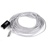 HDE USB Extension Cable (USB 2.0 Type A Male to Female) High Speed Data and Power Extension Cable with Active Repeater (25 ft)