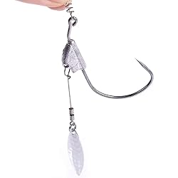 5PCS Keel Weighted Swimbait Hooks with Blade