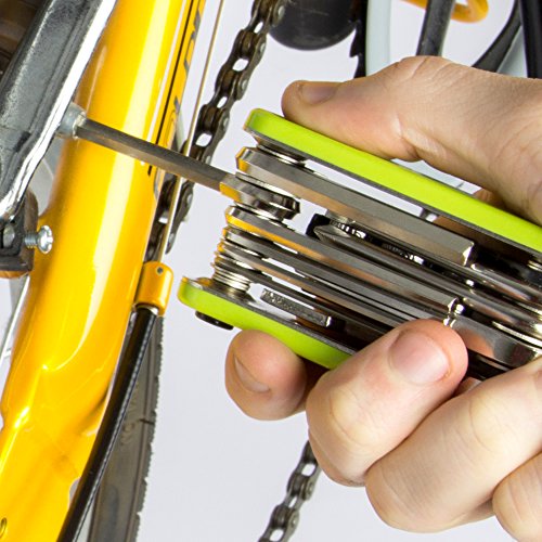 Protocol Bicycle Multi Tool: 15 functions; multi tool for bikes with multiple hex keys to fit any size bolt or screw, fold out phillips and slotted screwdrivers, includes carrying case