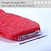 Ice Scraper Mitt For Car Windshield Snow Scrapers with Waterproof Glove Lined of Thick Fleece + Carry Pouch (Red)