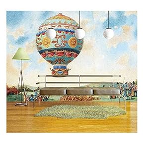 Illustration - Hot Air Balloon Illustration - Removable Wall Mural | Self-Adhesive Large Wallpaper - 66x96 inches