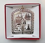 Rhode Island Brass Christmas ORNAMENT Souvenir Gift
