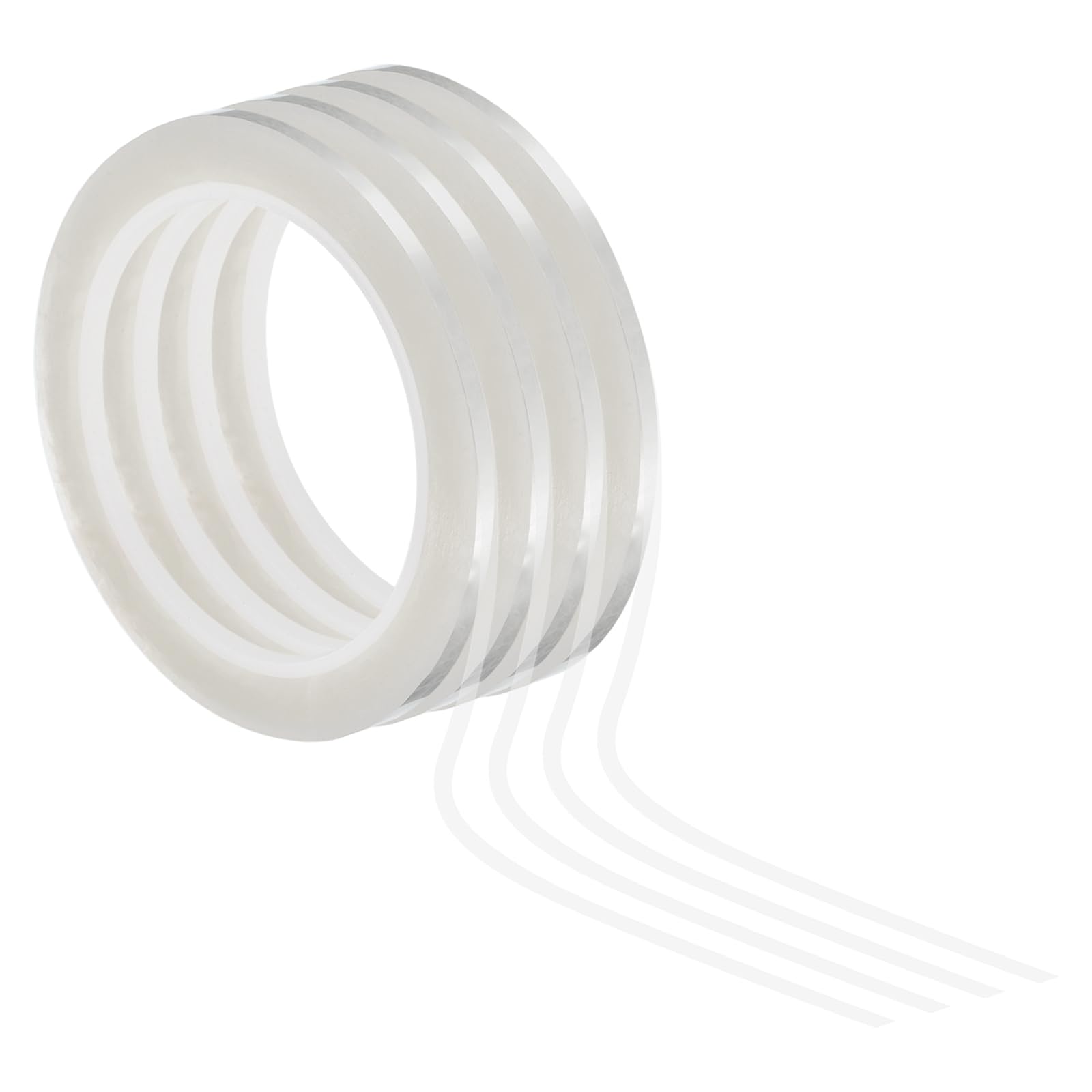 PATIKIL 1/8" Whiteboard Tape, 4 Pack Thin Dry Erase Tape for Graphic Chart Marking DIY Art, Transparent