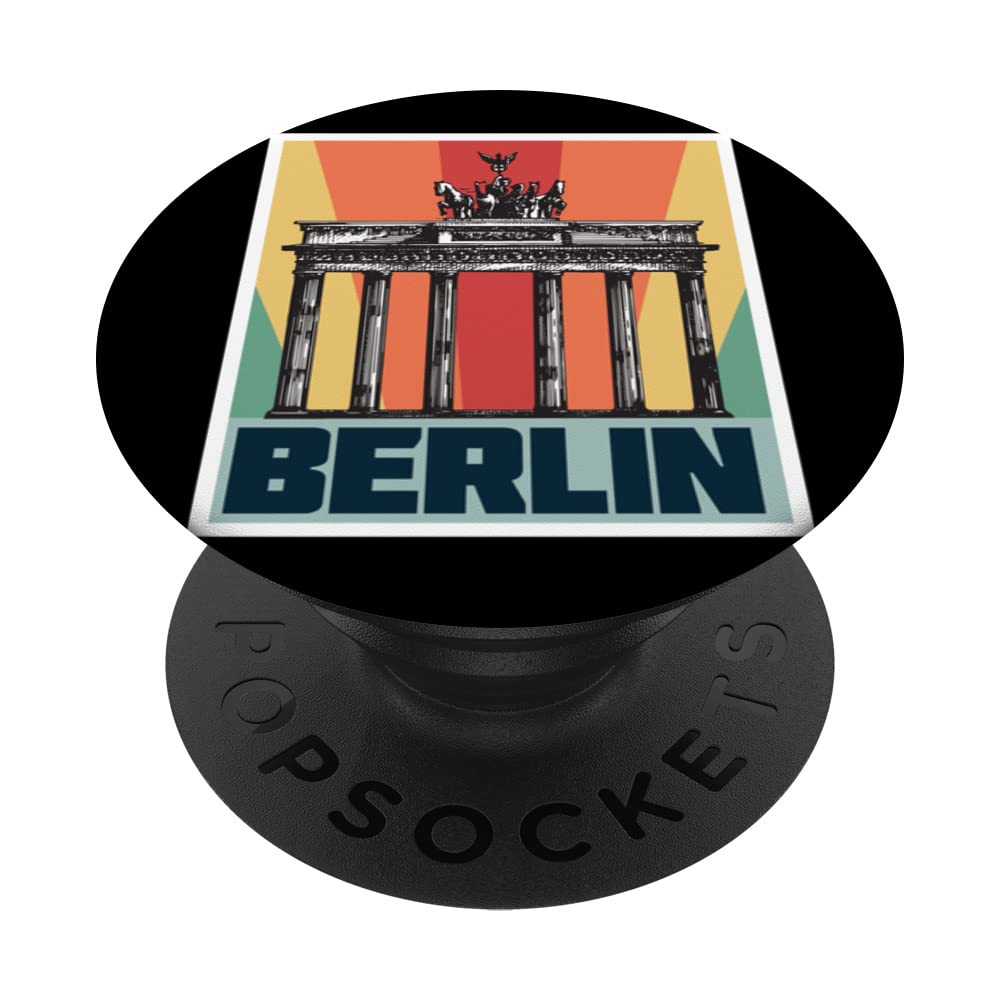 Brandenburg Gate Retro Berlin Pariser Platz in Germany PopSockets Swappable PopGrip