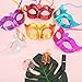 Bememo 12 Pieces Unisex Plated Masquerade Half Face Mask Wedding Props Mardi Gras Party Masks Carnival Costume Accessory