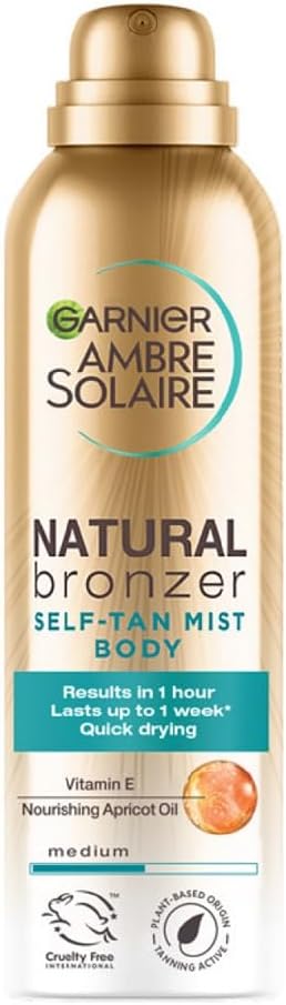 Garnier Ambre Solaire Natural Bronzer Self Tan Body Mist Medium 150ml