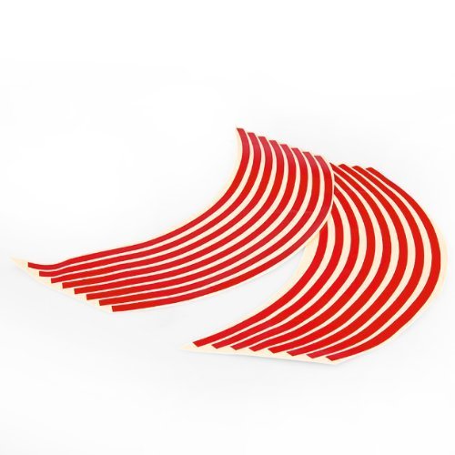 ZYHW 16-18" Wheel Rim Stripe Reflective Decal Tape Sticker for Car Motorcycle Cycling Bike Bicycle (Red)