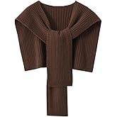 Soft Knitted Scarf for Women Solid Color Shawl Wraps for Women Travel Casual Cardigan Knotted Shoulder Tops Cover Up Cape