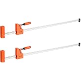VEVOR 50" Parallel Bar Clamp Set, 1100 lbs Load Limit, 2-Pack | F Clamp for Woodworking or Metal Working, Large Jaw Opening, Even Pressure