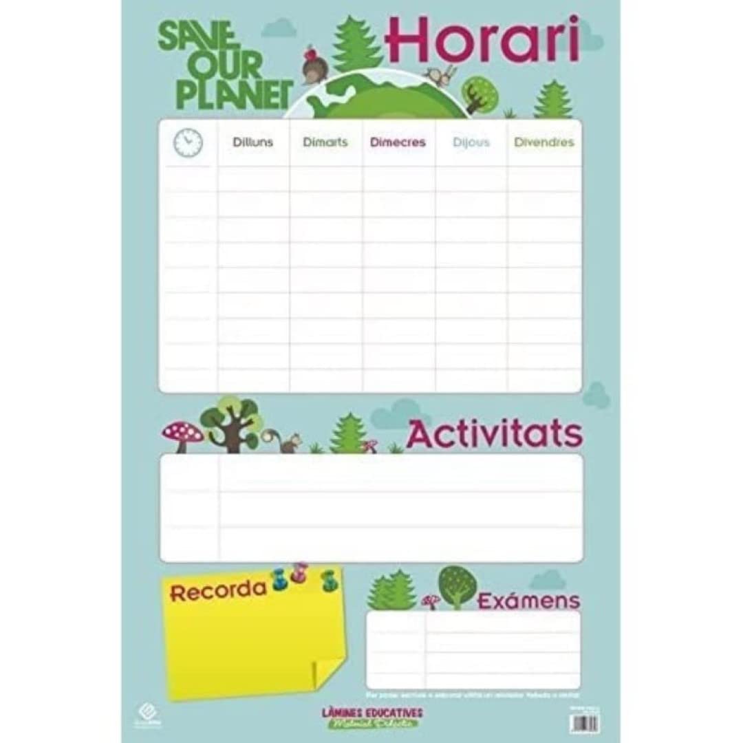Grupo Erik editores-Lamina Educational Catalan School Time