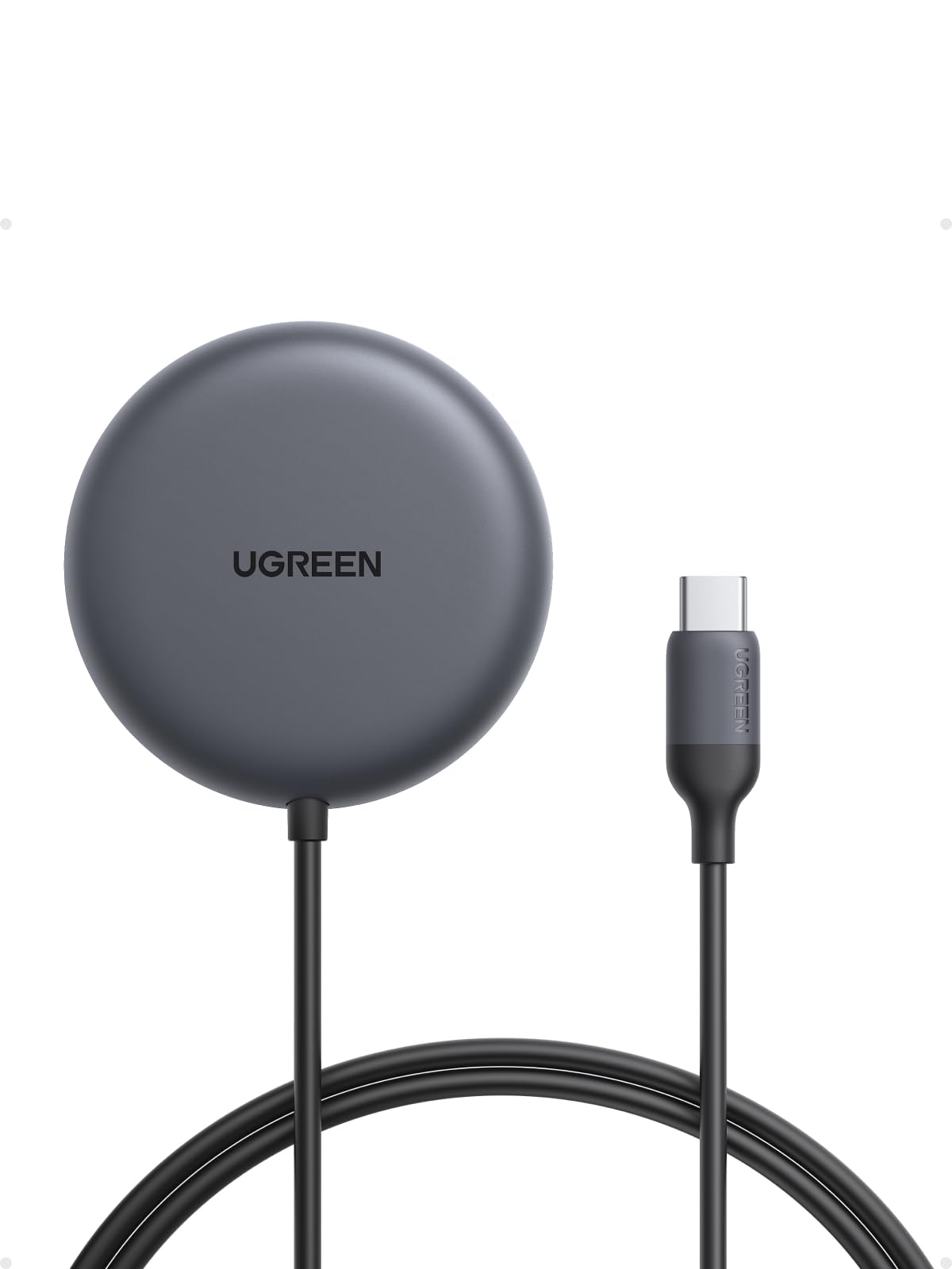UGREEN Zapix 25W MagSafe ワイヤレス充電器 Qi2認証 マグネット式 急速充電 超薄 軽量 温度制御 過熱保護 置くだけ充電 iPhone 17 16 15 14 13 12 & AirPodsシリーズ対応 1.5mケーブル一体型 Type-C接続 自宅・出張・旅行・オ