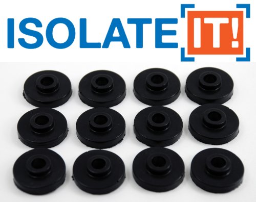 Isolate It!: Sorbothane Vibration Isolation Bushing 50 Duro (.28" ID - 1" OD - .31" Deep) - 12 Pack