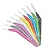 Piksters Kink Interdental Brushes - For cleaning between teeth (8 Pack, Size 0 (Silver))