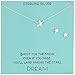 Sterling Silver Star Necklace and Earrings Jewelry Set, 18