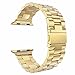 Watch Band, ANGGO Stainless Steel iwatch Strap Replacement Wristwatch Bracelet for Apple Watch Series 3 Series 2 Series 1 All Version (42mm / Gold)
