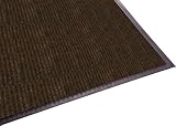 Guardian Golden Series Dual-Rib Indoor Wiper Floor Mat, Vinyl/Polypropylene, 3'x5', Chocolate