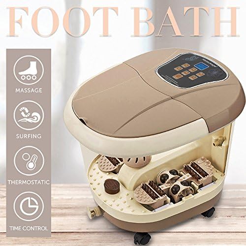 Natsukage All in One Luxurious Foot Spa Bath Massager Motorized Rolling Massage Heat Wave Digital Temperature Control LED Display Fast US Shipping (Type 6)