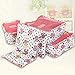 6Pcs Travel Storage Bags Clothes Packing Cubes Luggage Organizer Pouch (pink cherry 2)