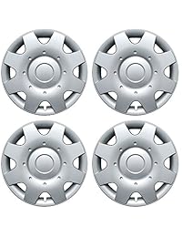 OxGord Hubcap para Volkswagen 16" pulgadas plata Auto Rueda Cover, OEM Genuine Factory Aftermarket sustituye a los modelos VW 16" Tire, llantas, plástico ABS   Fácil Fijación a Presión, Plateado