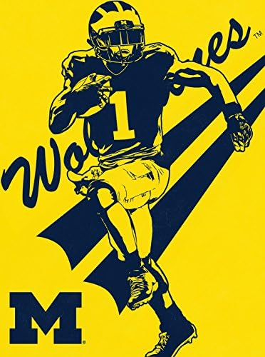 Michigan Wolverines Go Big Blue 24x18 Football Poster Authentic Team Spirit Store Product