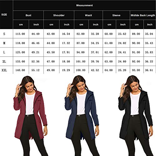 image for Besshopie Windbreaker Jacket Women Waterproof Lightweight Rain Jacket 