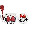 FUNKIDS Taza Jumbo Sopera Con Tapa Y Cuchara, Colección Disney Clásicos