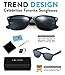 FEIDU Retro Polarized Clubmaster Sunglasses for Men Half Metal Women FD3030Black/Green（2pack）