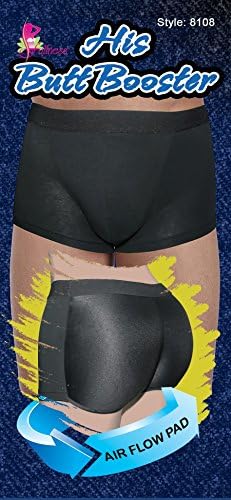 His Butt Booster Men's Padded Booty Enhancer Molded Pad Boyshort Brief
