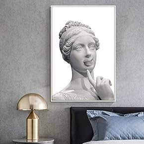 Floating Framed Canvas Wall Art for Living Room, Bedroom Statue Canvas Prints for Home Decoration Ready to Hang - 16x24 inches