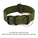 CIVO Heavy Duty G10 Zulu Military Watch Bands NATO Premium Ballistic Nylon Watch Strap 5 Black Rings with Stainless Steel Buckle 20mm 22mm 24mm (army green, 20mm)