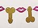 Fecedy Gold Glittery Mouth Banner for Bachelorette Party Decorations
