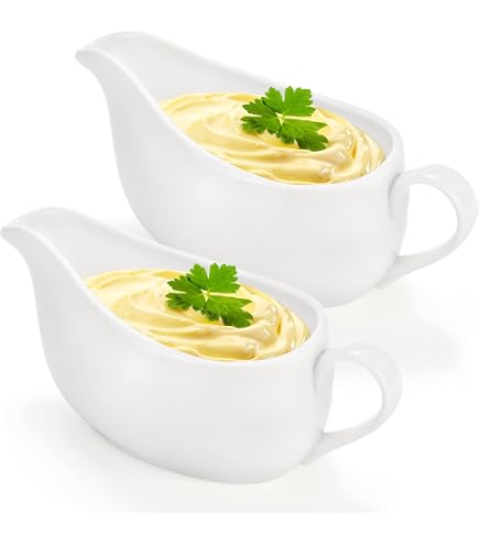 Saucière En Céramique Blanche Avec Soucoupe - Service Sauce Et Vinaigrette
