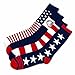 TeeHee Mens Novelty Fashion Americana Cotton Socks 4 Pair (I Love USA)
