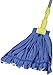 Amazon Basics Commercial Microfiber Tube Mop Head, 5 Inch Headband, Medium, Blue, 6-Pack