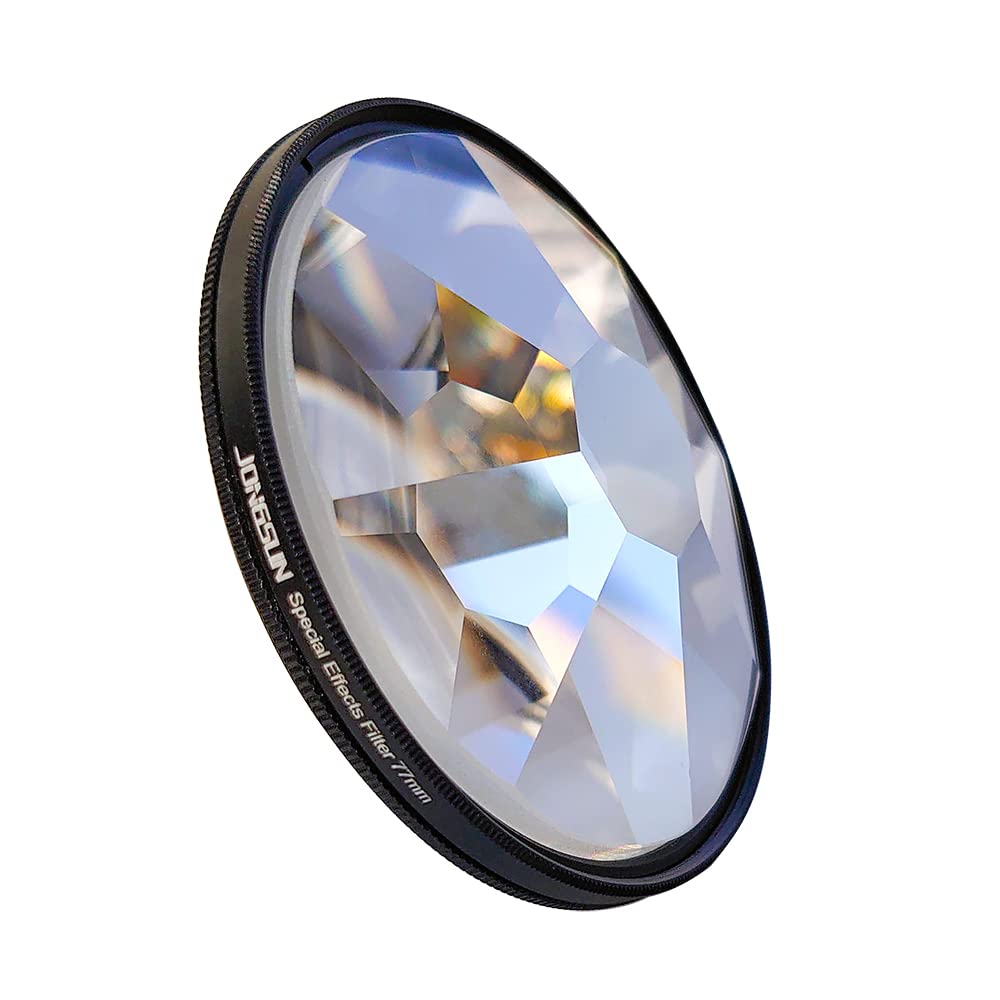 JONGSUN JSFX002 8-Sided Kaleidoscope Prism Special Effect Filter 77 mm FX Glass Glare Widescreen Film Anamorphotic DSLR Film Video Photography Camera Filter Accessories (8-Sided Kaleidoscope)
