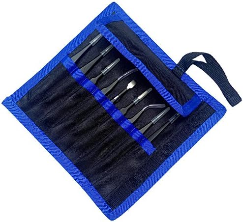 Sodota 9 Pieces ESD Anti static Precision Electronics Tweezers tools Kit, Non Magnetic Multi-standard Stainless Steel Tweezer Set for Electronics Jewelry-making Repairing and cell phone repair