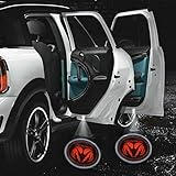 2pc Wireless Drill Free Easy Install Car Door LED Projector Courtesy Welcome Logo Ghost Shadow Light Magnet Sensor for Eagle American Flag Infiniti Cadillac Dodge Jeep (Dodge)