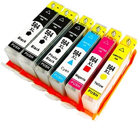 Leapink 5 Color Compatible Ink Cartridge for HP 564 High Yiled, 1 Set+1 Black, Used in HP Photosmart 5520 6520 7520 5510 6510 7510 7525 B8550 C6380 D7560 Premium C309A C410 Officejet 4620 Deskjet 3520