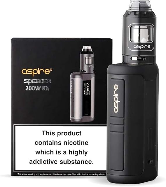 Aspire Speeder 200w Kit [Aspire Speeder Mod + Aspire Athos tanque] – NEGRO, Este producto no contiene nicotina ni tabaco: Amazon.es: Salud y cuidado personal