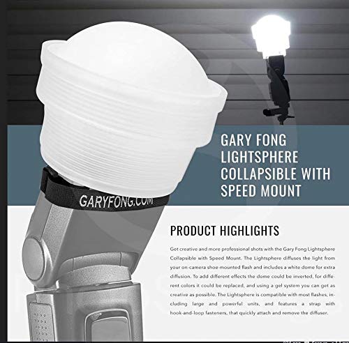 Gary Fong lightsphere Collapsible Speed Mount Light Sphere CLOUD Flash Diffuser For Nikon Flash SB-700 SB-900 SB 910 SB-400 SB-600 SB-800 SB-5000 + Cleaning Kit - Thumbnail 4