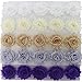 Mybigqueen 5 Piece Boutique Shabby Chic Fabric Rose Flowers Trim DIY Chiffon Frayed Tulle Flower, 10 Colors