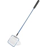 AQUANEAT Aquarium Fish Net, Small Fish Tank Cleaning Net, Food Wastes Skimmer for Small Ponds and Pools